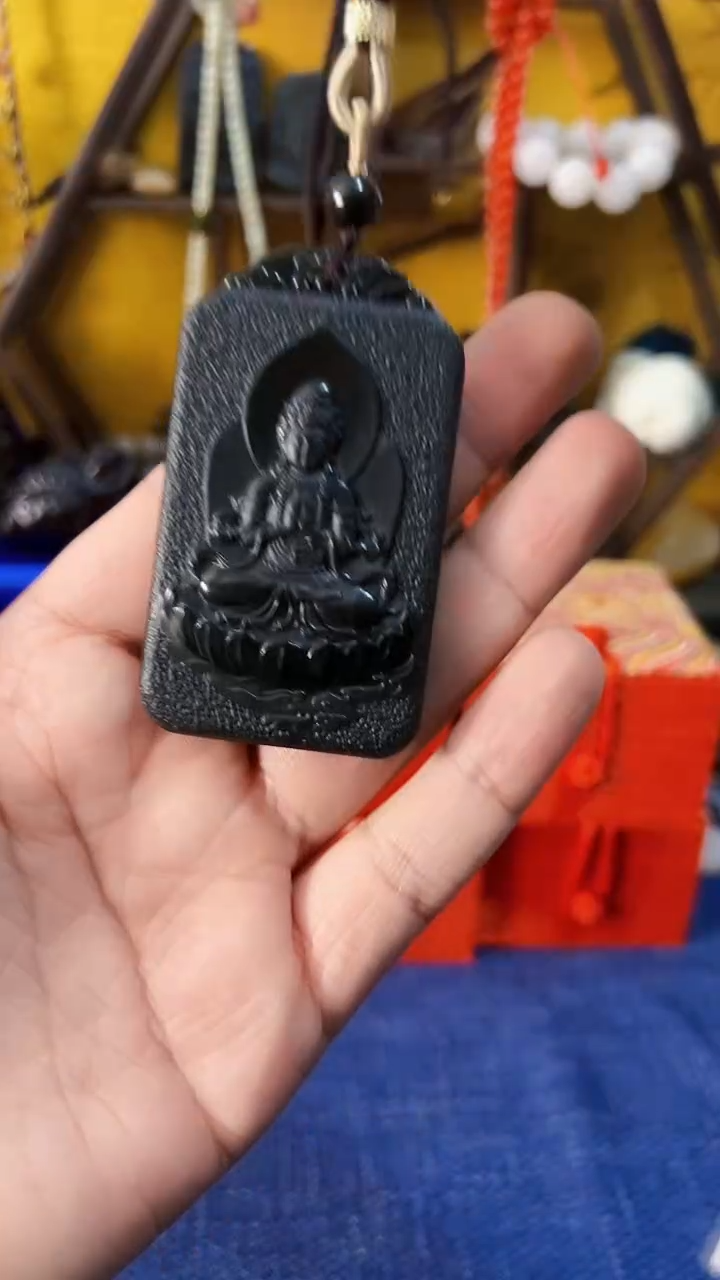 【闪购商品】和田玉（青玉）挂件未镶嵌和田 tq 观音牌 （飞铃文玩）