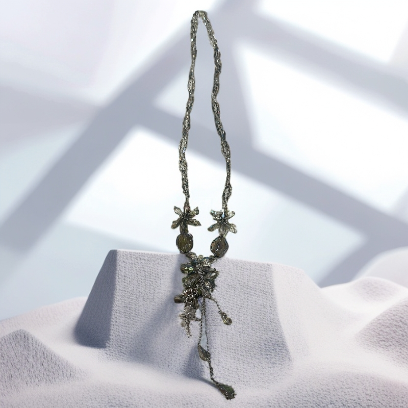 手工轻奢时尚百搭精美玻璃晶diy饰品项链 精致