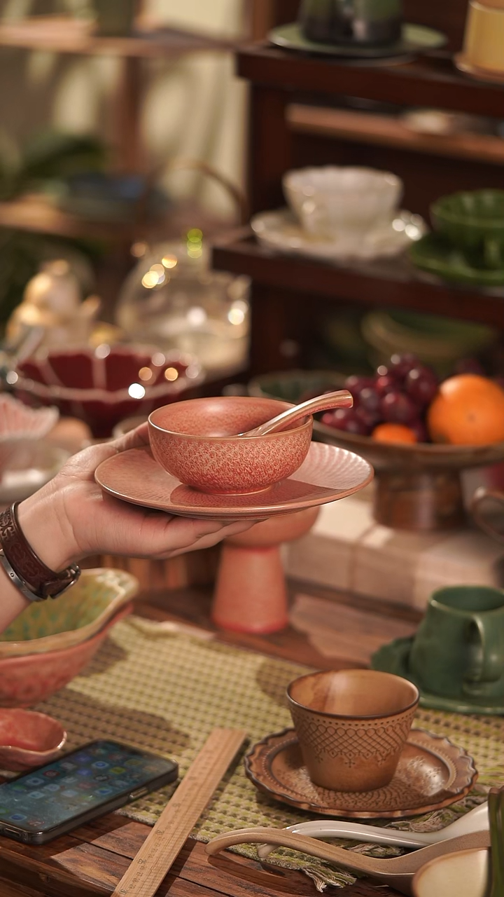 摆件陶景德镇高温单色釉@@ 50套