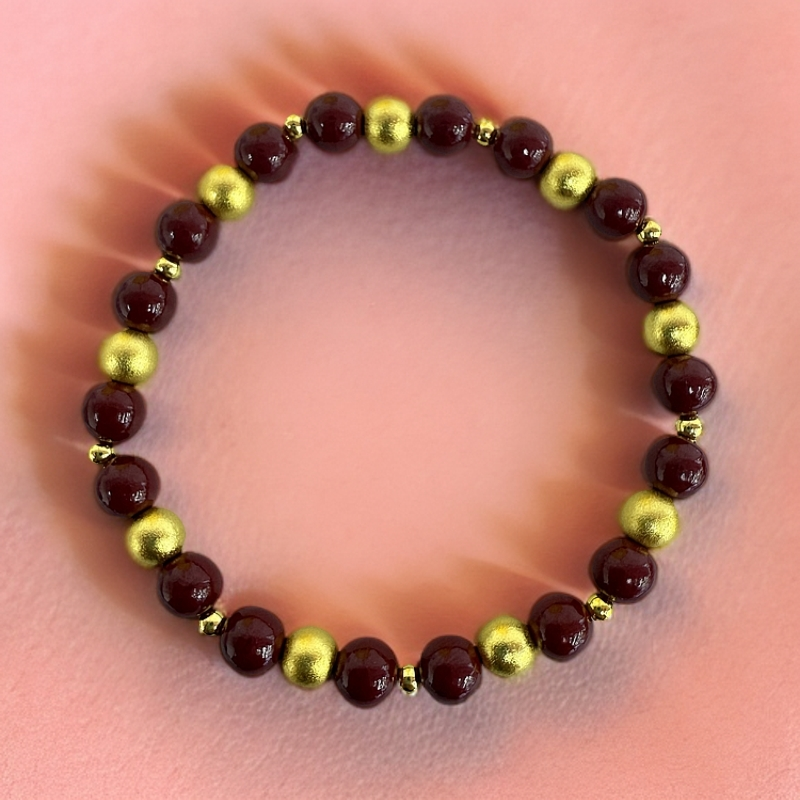 含辰砂工艺品【璐璐】【证书】含辰砂工艺品合金镶嵌朱砂手链ZL76112