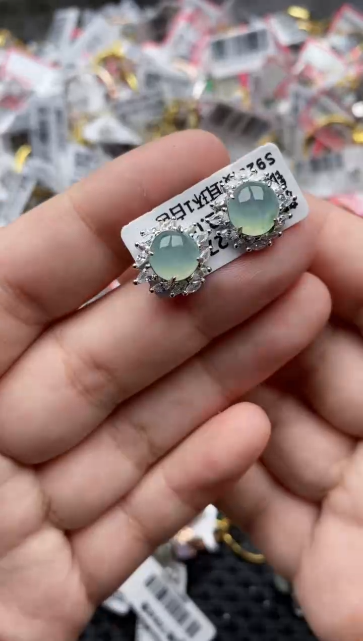 【闪购商品】翡翠戒指银S925镶嵌66666---10