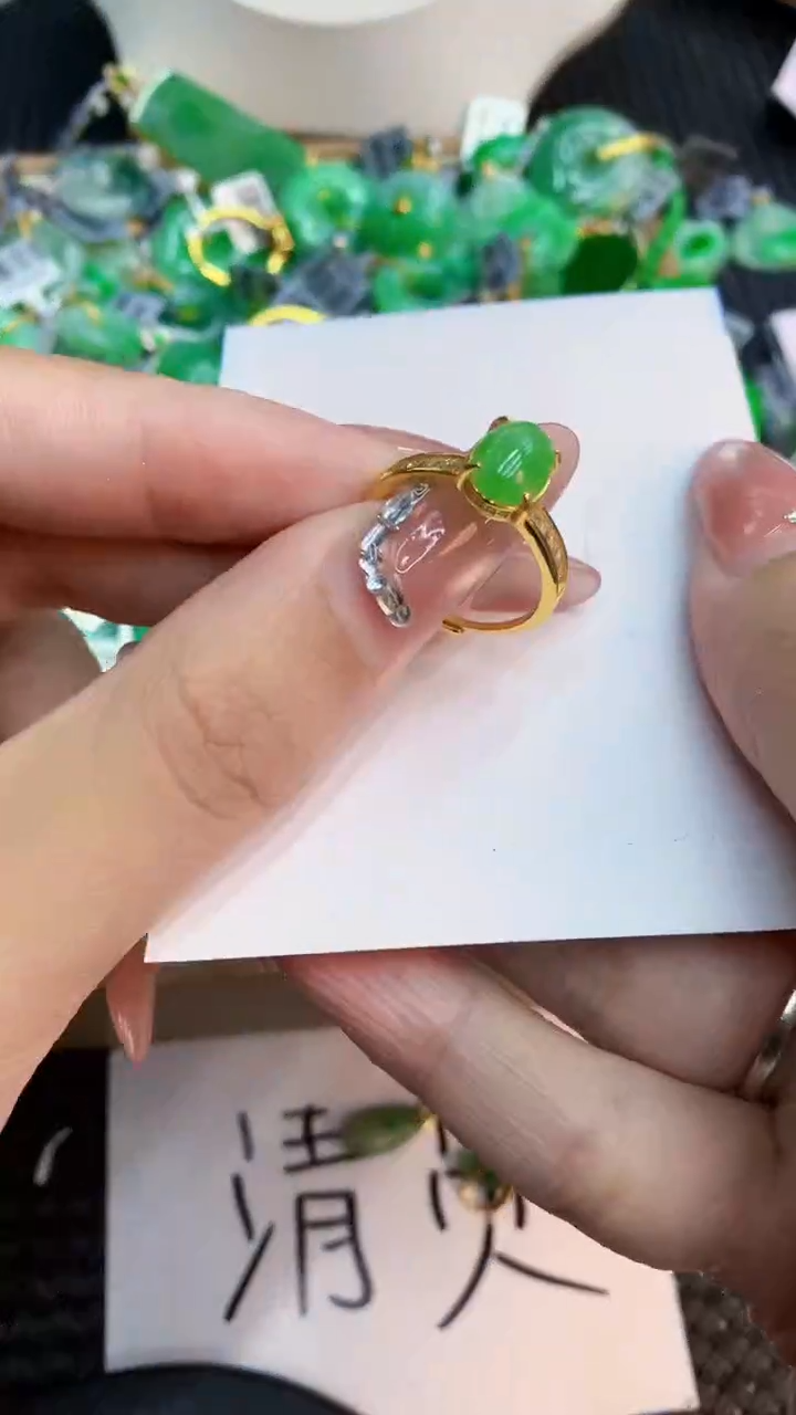 翡翠银S925镶嵌吊坠(不含链)1