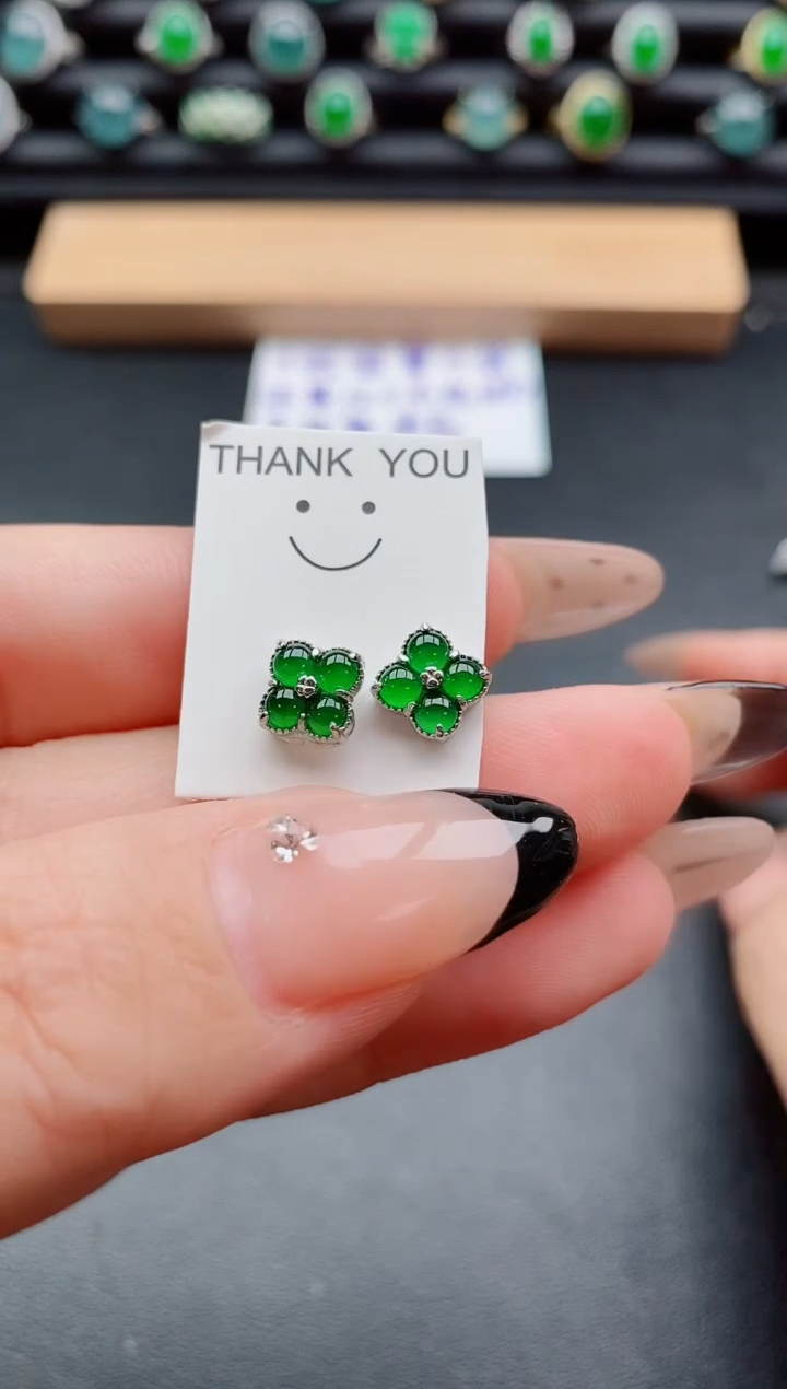 银S925镶嵌戒指翡翠1