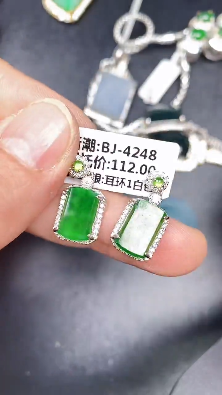 银S925镶嵌戒指翡翠3830