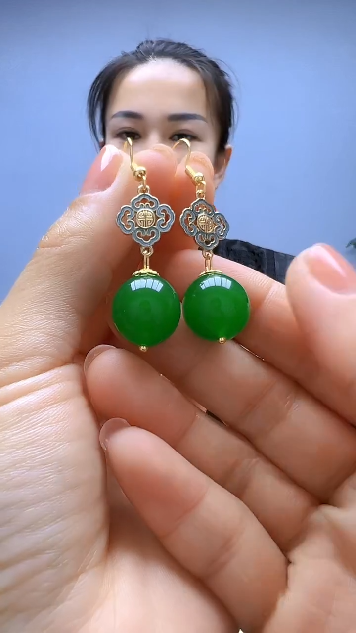 颈饰14K金镶嵌翡翠高货diy劲饰