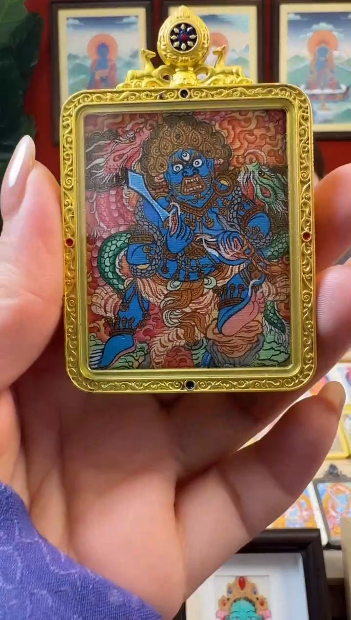 吊坠不动-热贡纯手绘