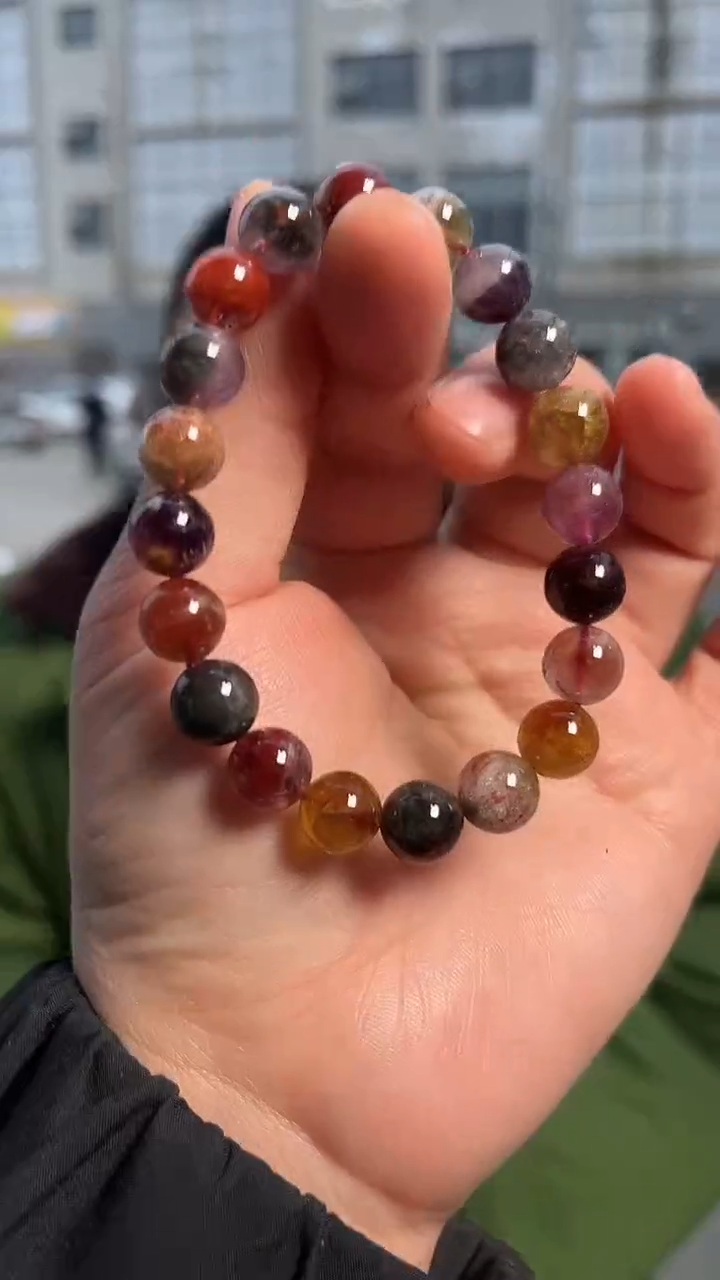 【闪购商品】水晶手链未镶嵌天然极光多宝手串多样性发一9mm