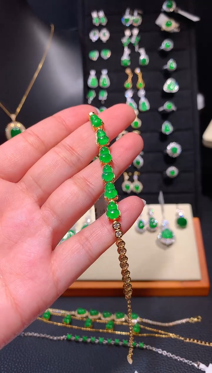 【闪购商品】翡翠手链银S925镶嵌多样性