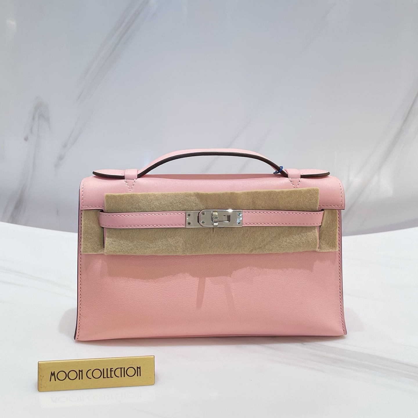 95新 Hermes/爱马仕 二手正品一代 3Q樱花粉 Swift 银扣t刻 