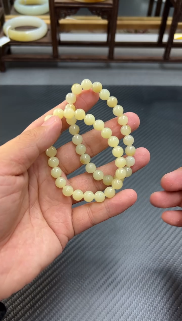 未镶嵌手串和田玉若羌微色差卡8多样性发货拍一发一