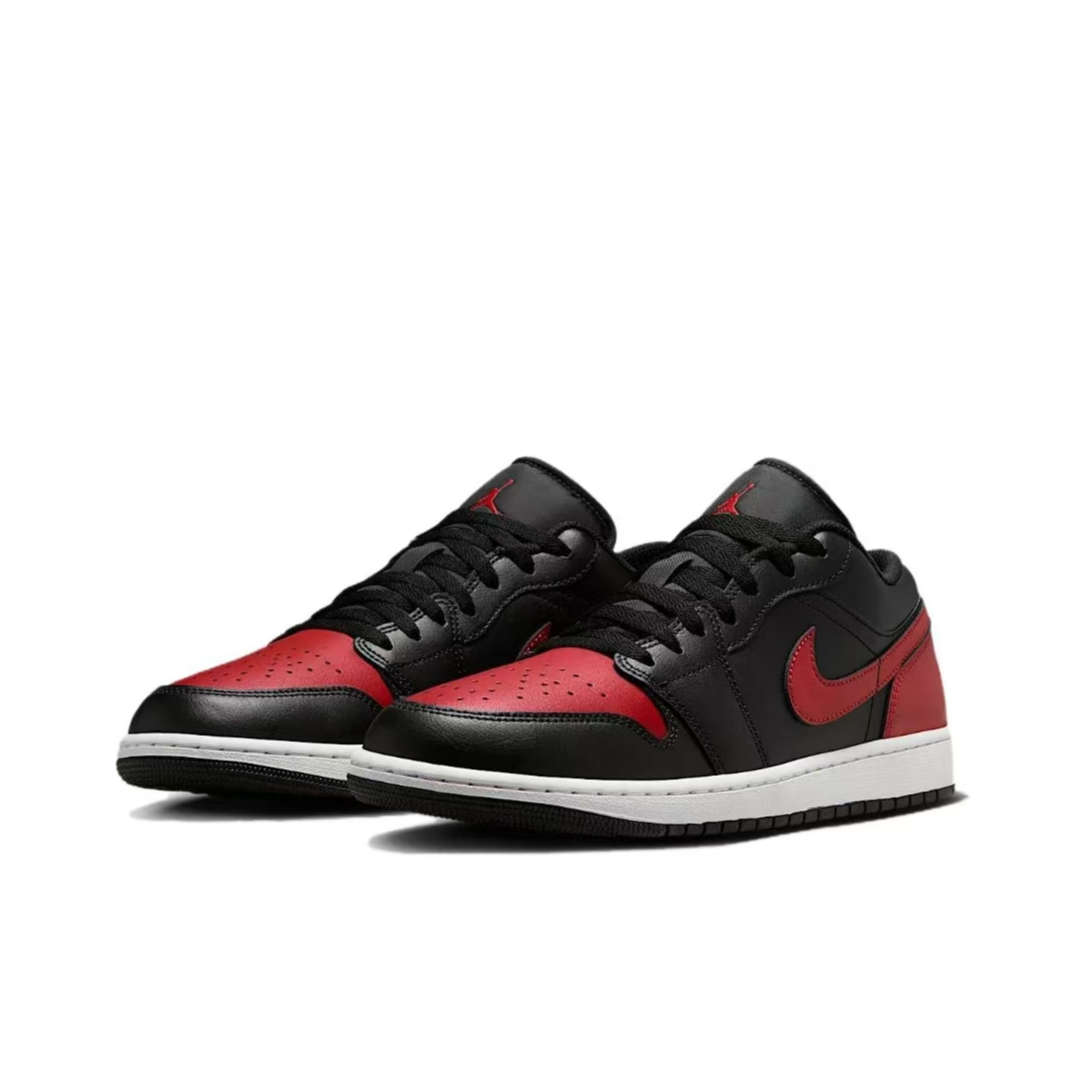 Nike/耐克正品AJ1复古GS休闲低帮黑红禁穿高能感板鞋553560-067