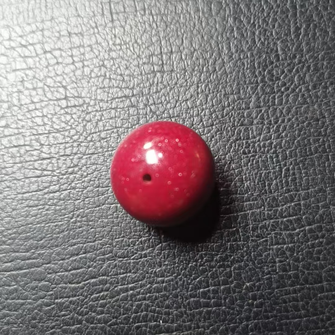 含辰砂工艺品天然朱砂压制红晶砂珠子