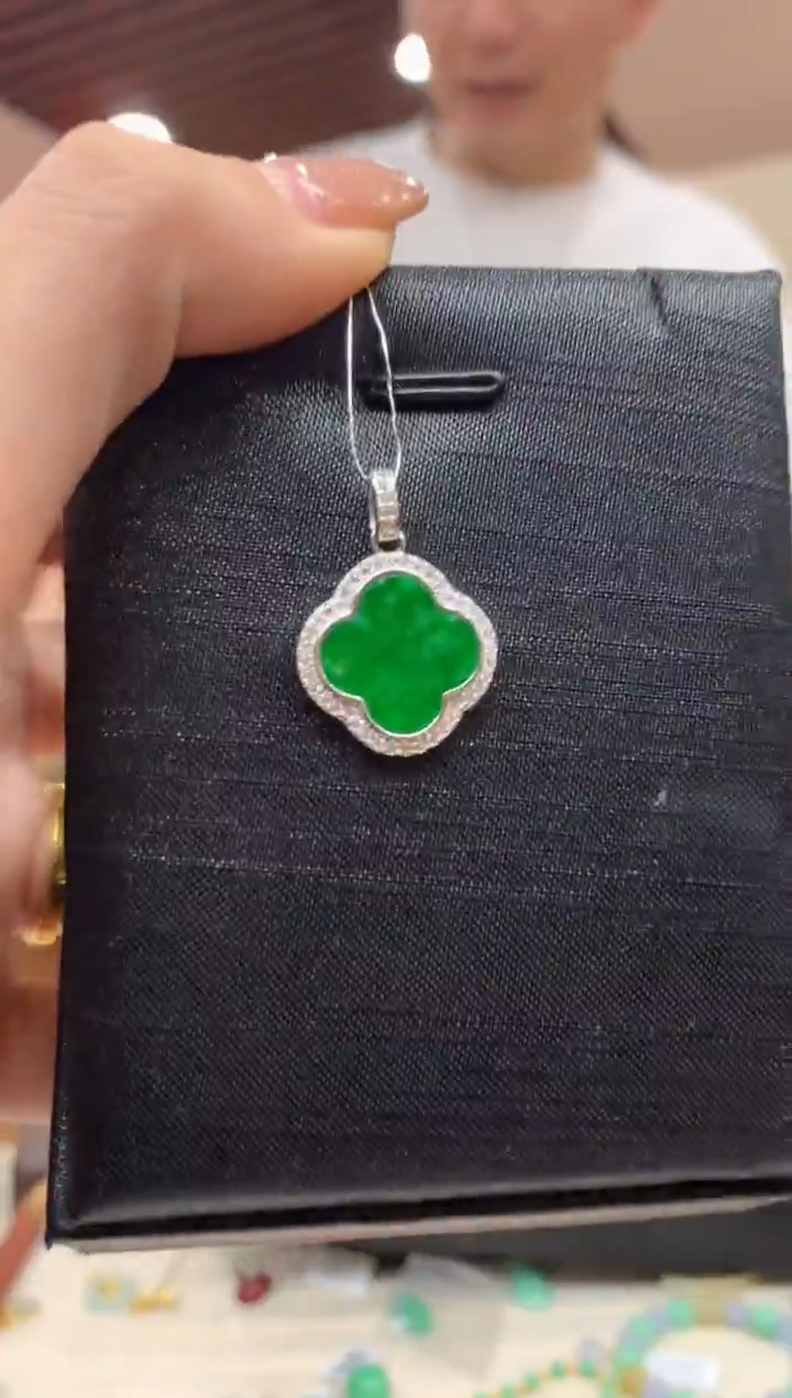 吊坠(不含链)未镶嵌翡翠四叶草