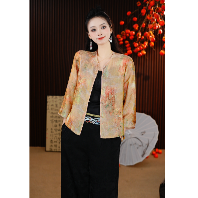【彩韵】小鱼高定新中式国风外套-新