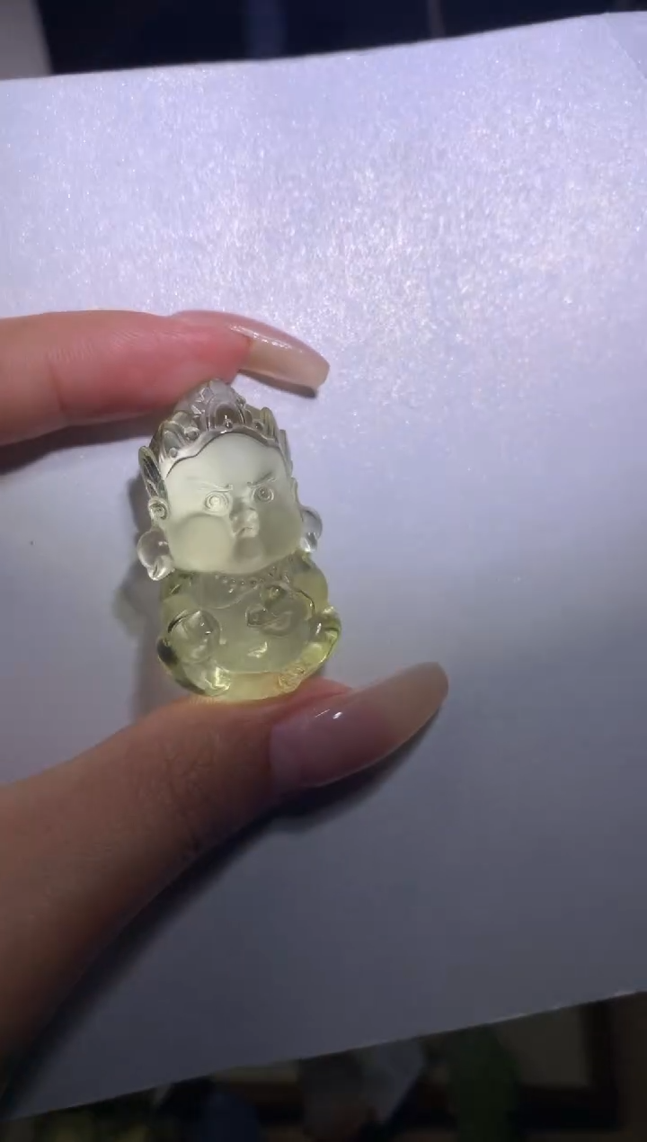 颈饰未镶嵌水晶等**?黄财神宝宝佛