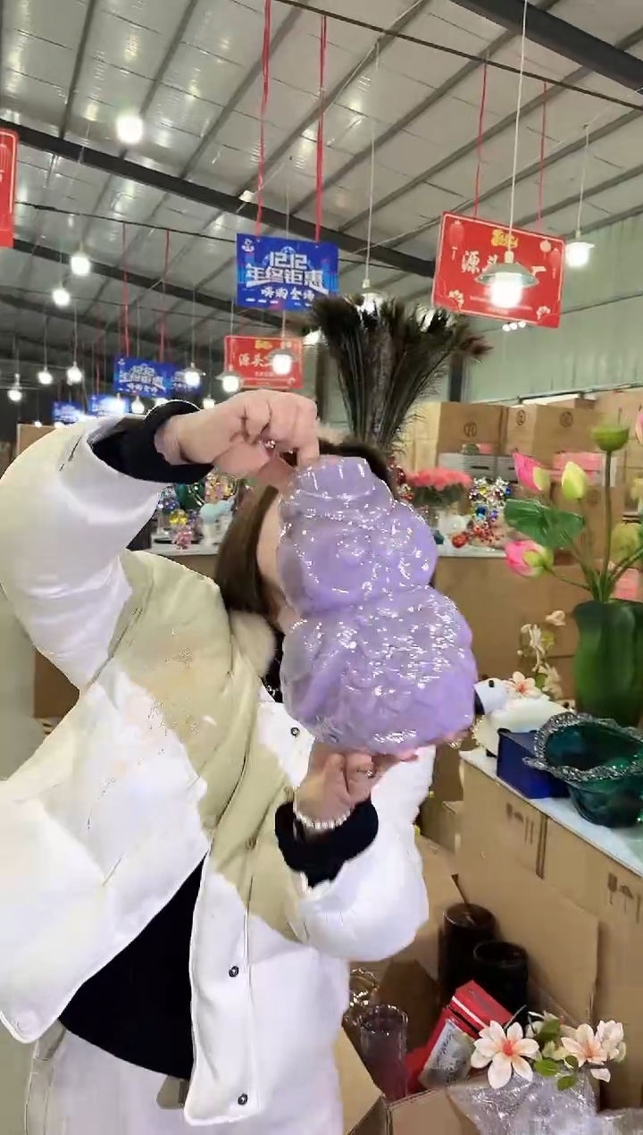 【闪购商品】玻璃于清花器V-早43