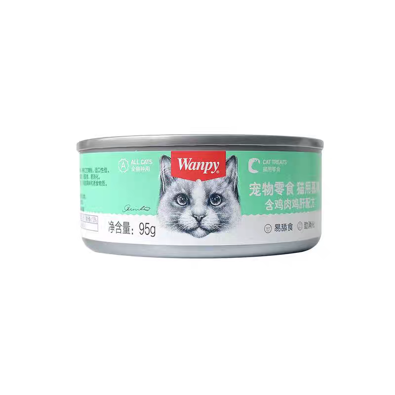 顽皮猫用慕斯罐头含鸡肉＋鸡肝配方95g