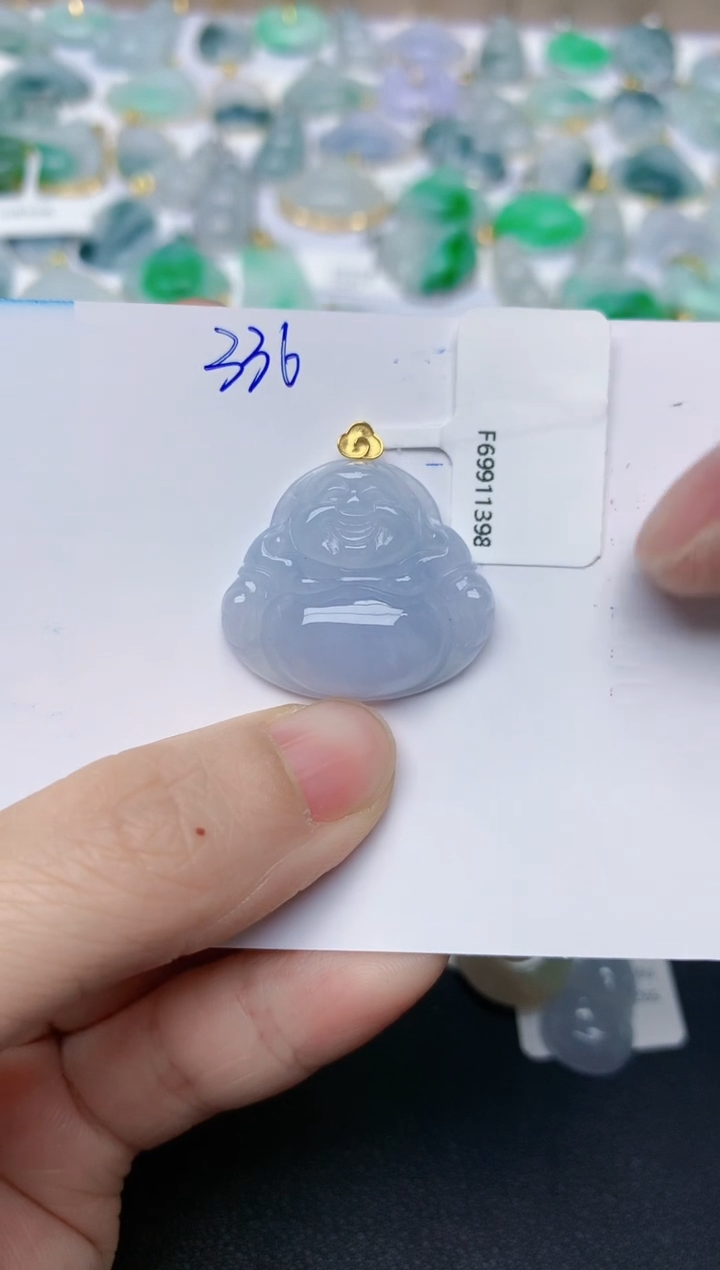 【闪购商品】翡翠颈饰18K金镶嵌天然翡翠A货    336