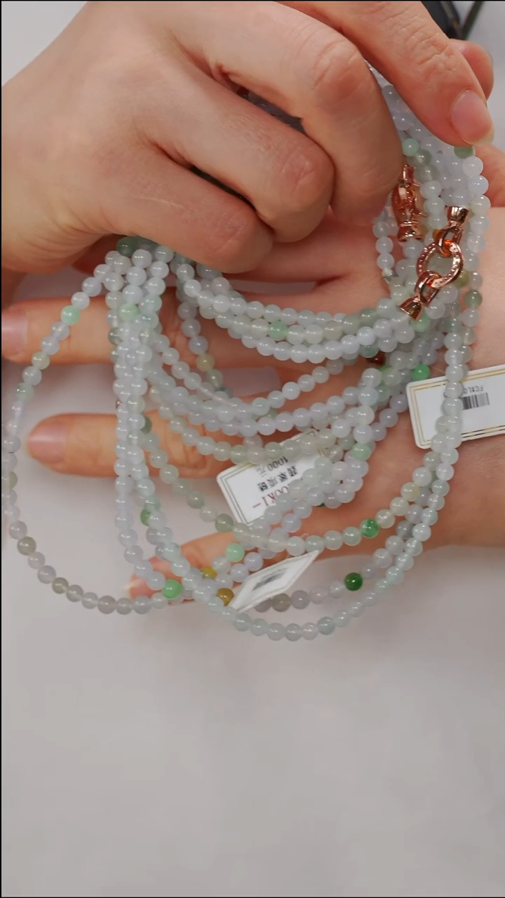 翡翠未镶嵌项链74【】多样性发一珠径4