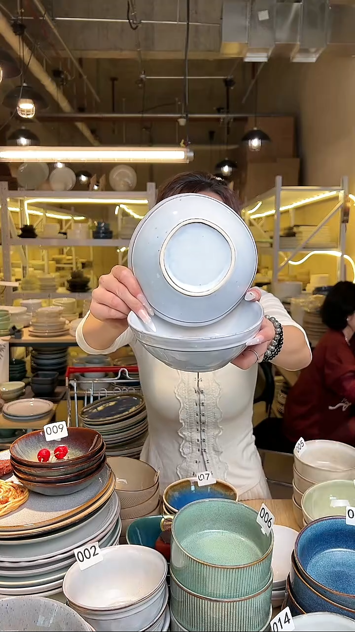 瓷347外贸尾货高温釉下彩陶瓷餐具默认微瑕