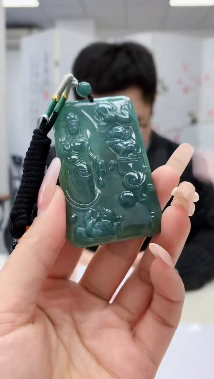 【闪购商品】定制翡翠未镶嵌5153lr-毛货挂件174