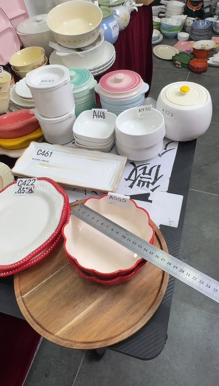 摆件陶A555 2个陶瓷餐具福利微瑕