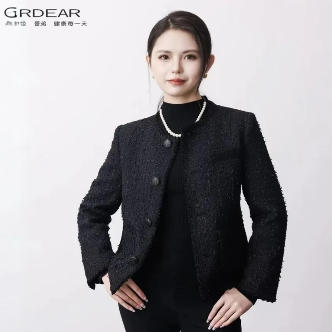 140042哥弟新款复古时尚气质设计师重工小香风外套