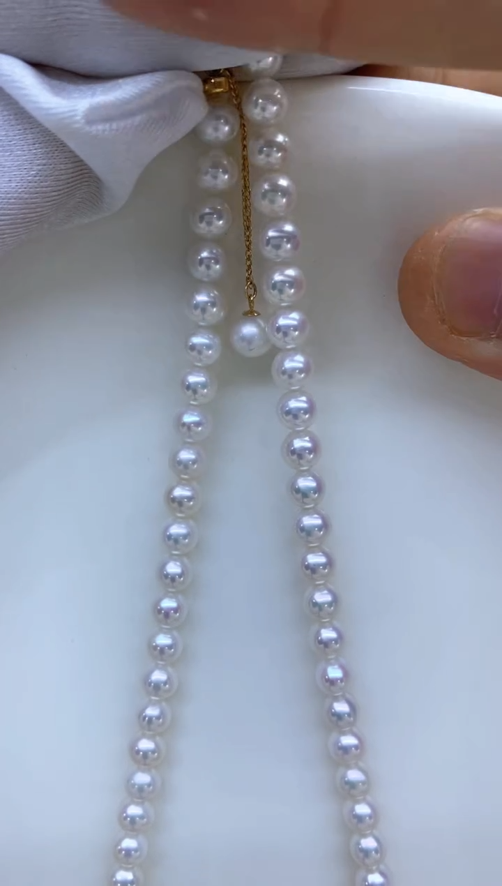 【闪购商品】淡水珍珠项链18K金镶嵌5-6