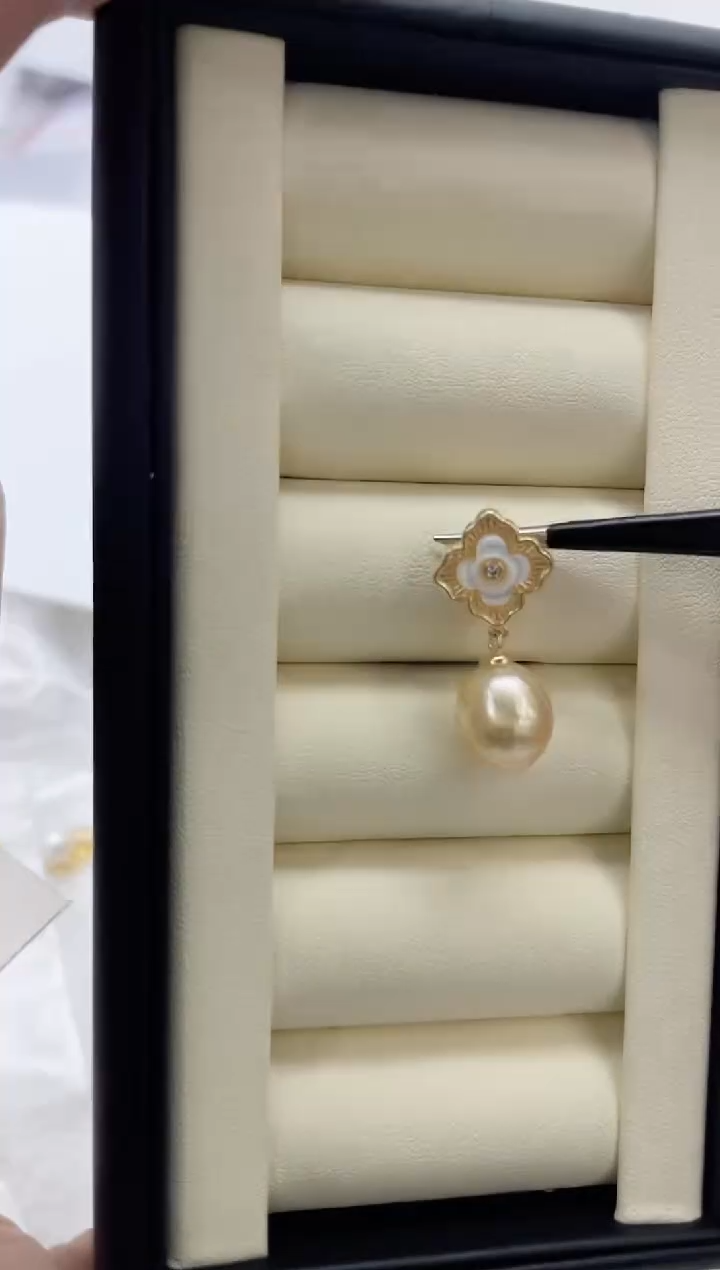 【闪购商品】海水珍珠吊坠(不含链)银S925镶嵌海水珍珠吊坠