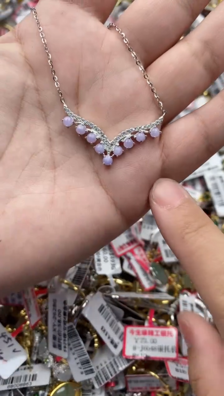 【闪购商品】翡翠戒指银S925镶嵌55555---4