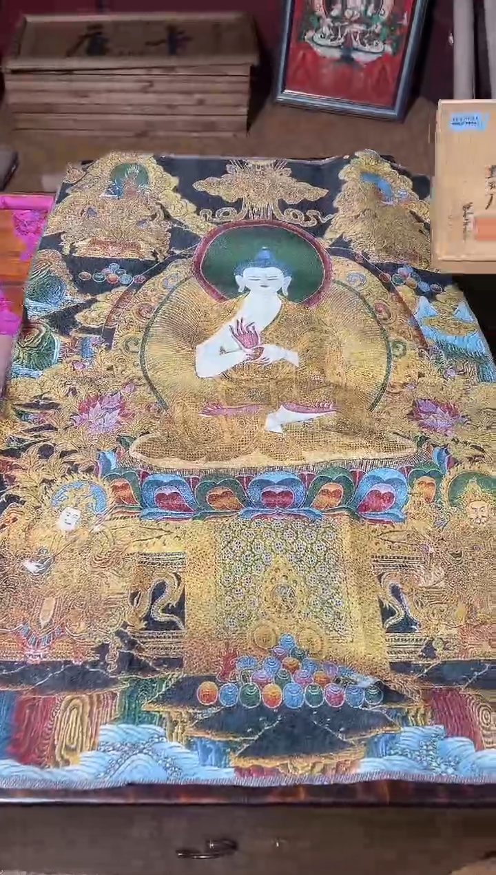 织绣15卷轴画的的帅帅tk+盒子