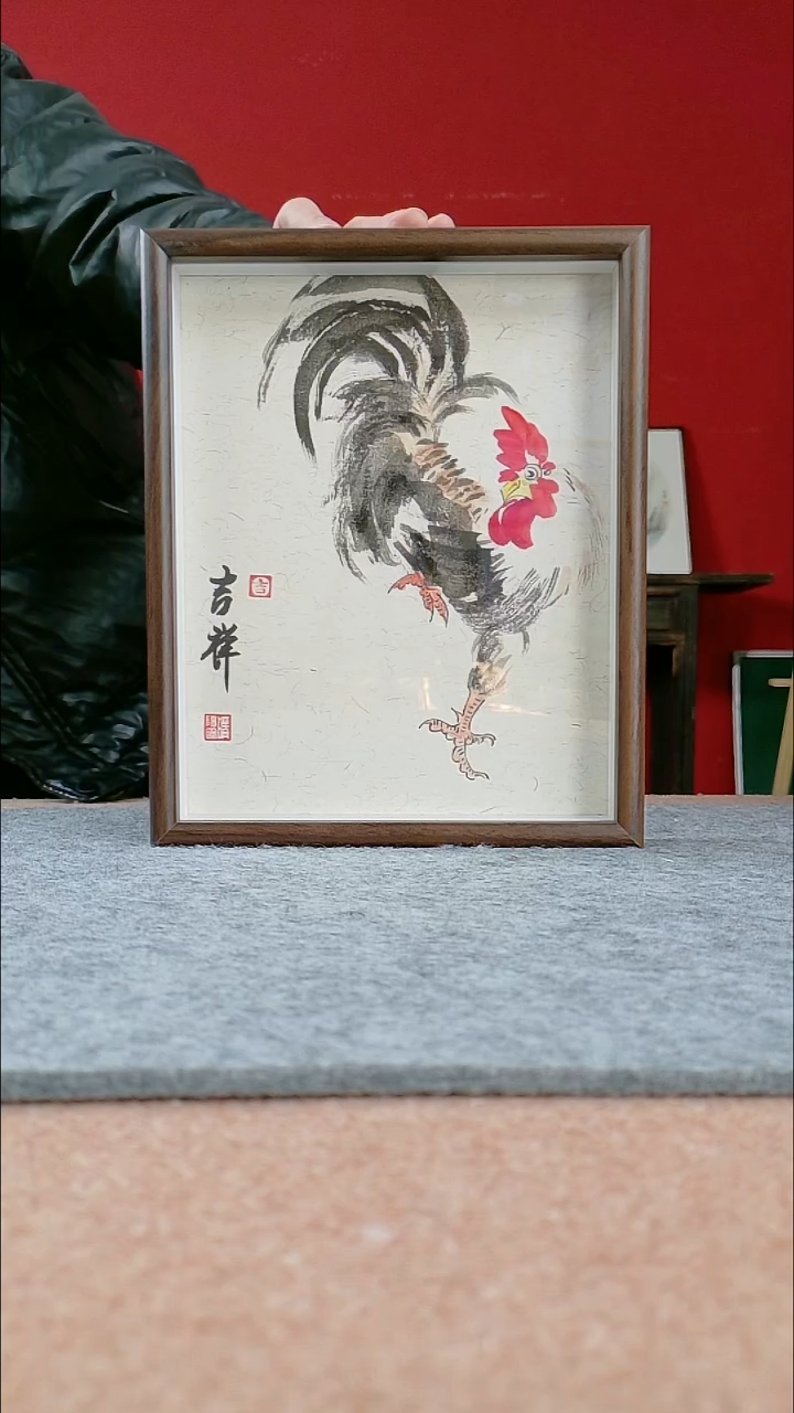 国画纯手写纯手绘-带框尺寸22*27