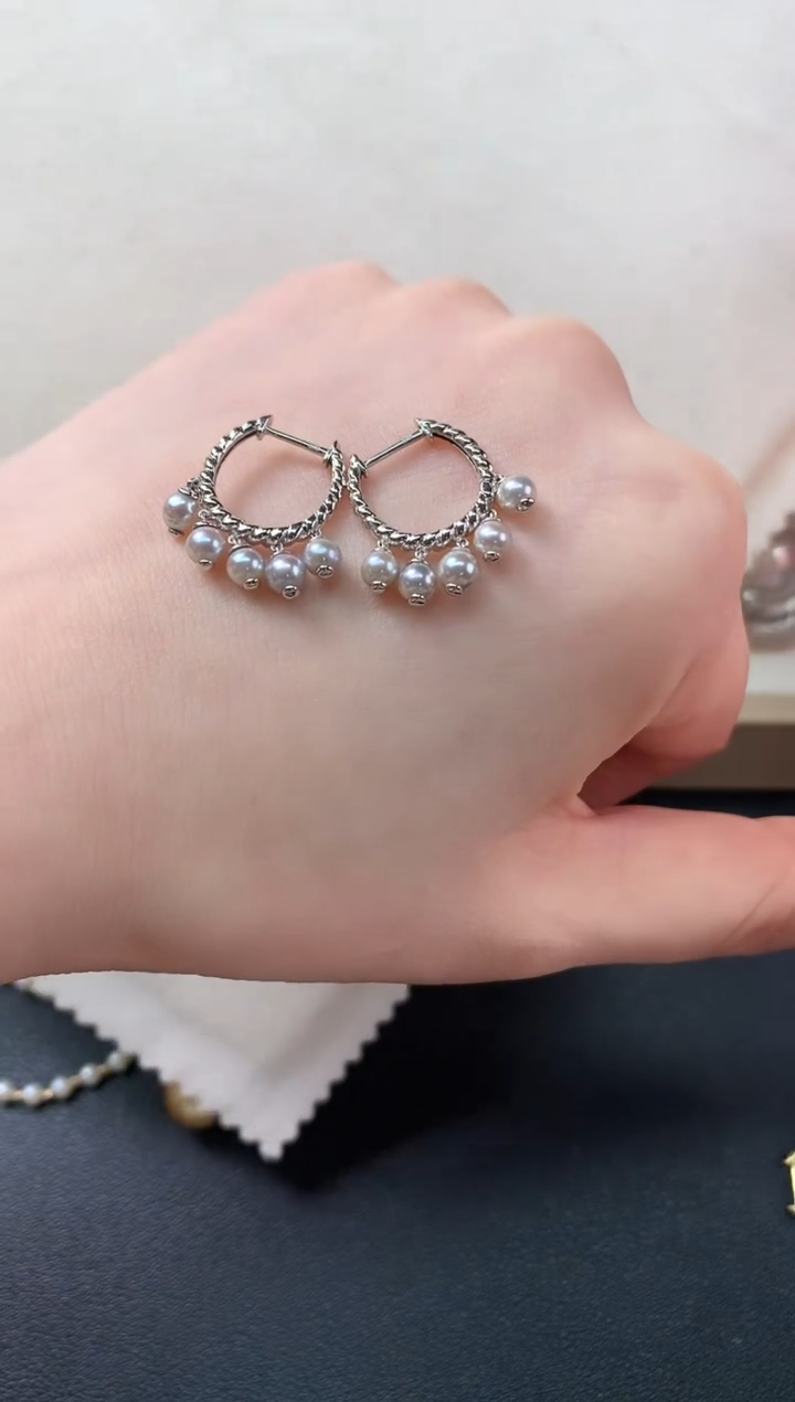 18K金镶嵌海水珍珠耳饰D138|2980