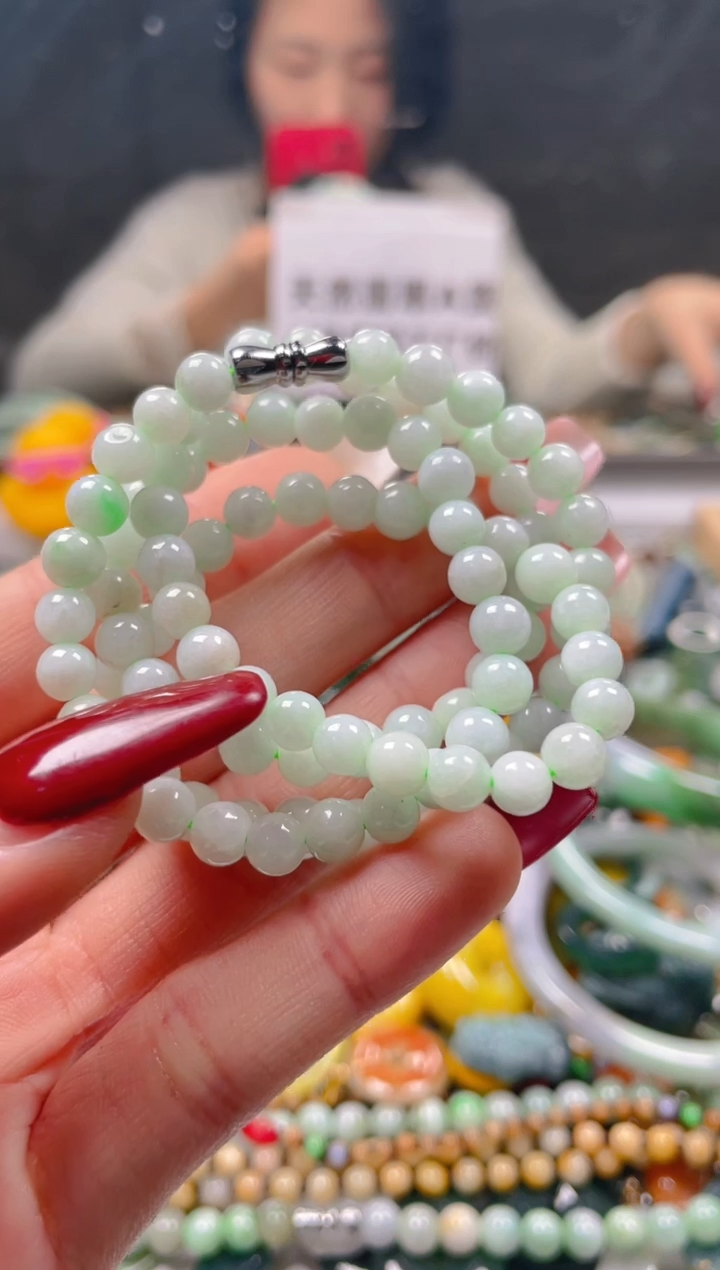 【闪购商品】翡翠颈饰未镶嵌5-6MM/R/翡翠A货一图一物