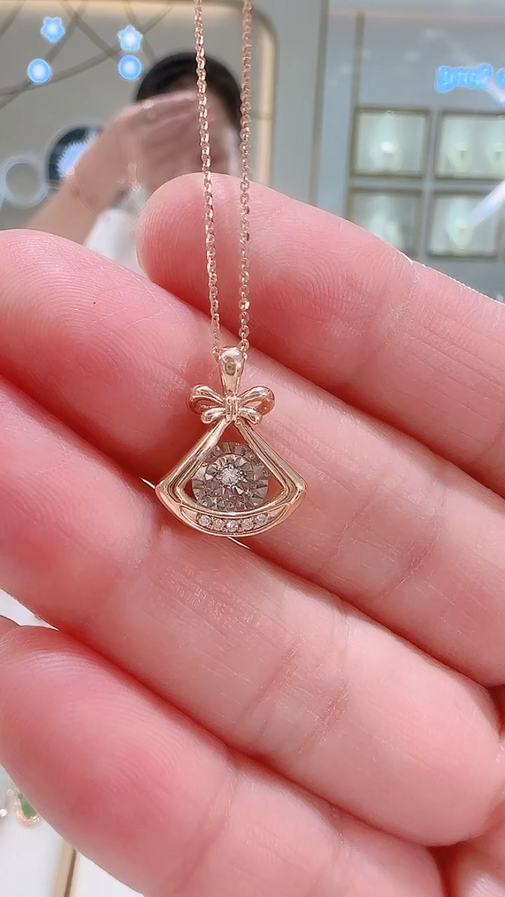 【闪购商品】钻石套链18K金镶嵌套链