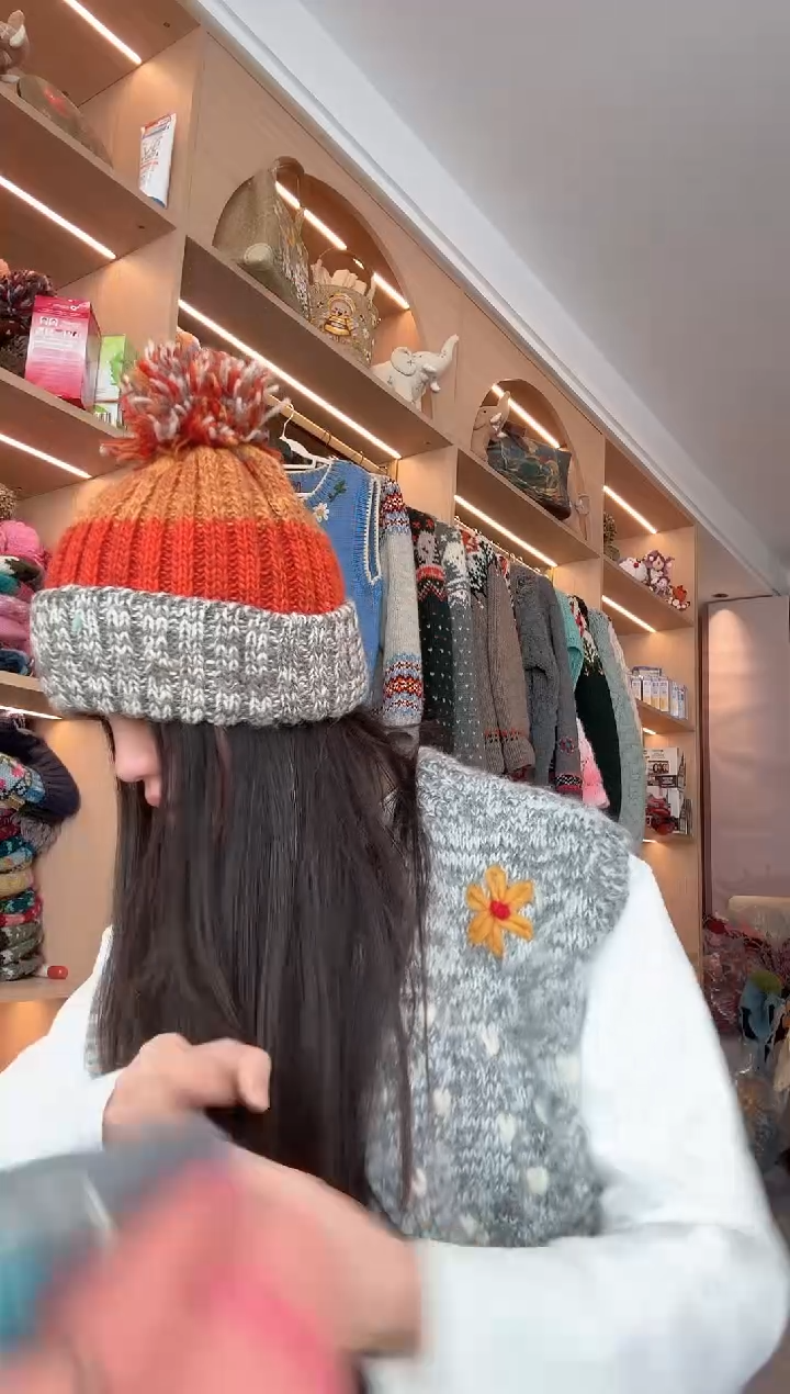 羊毛灰是南瓜翻边帽