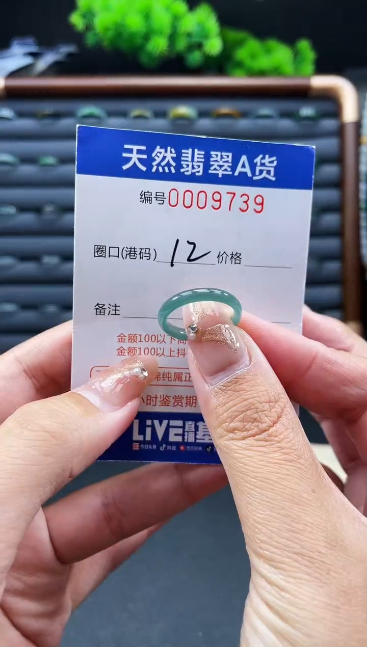 未镶嵌戒指翡翠戒圈