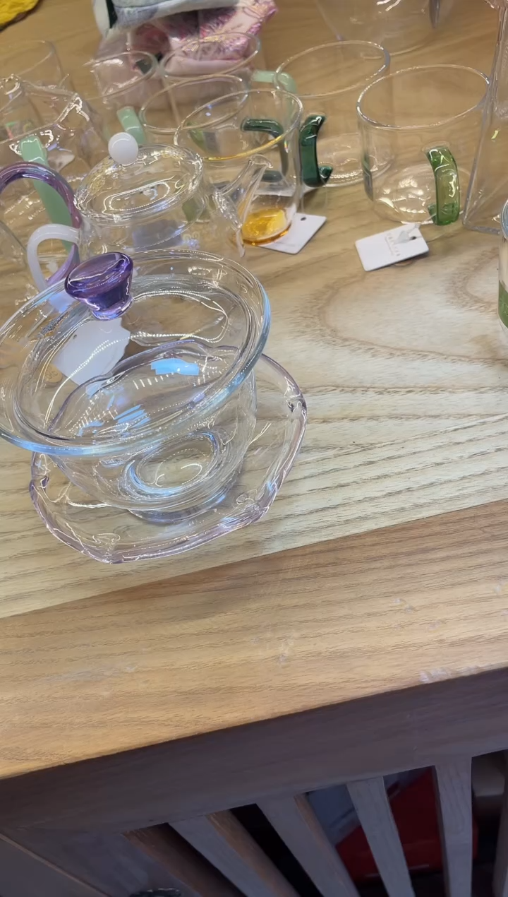 安**素禾器/禅语盖碗/浅紫