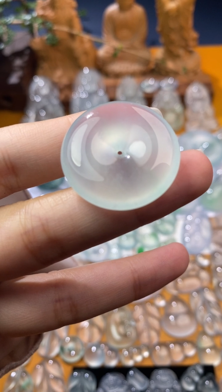 【闪购商品】定制翡翠未镶嵌平安扣28.4*6.1