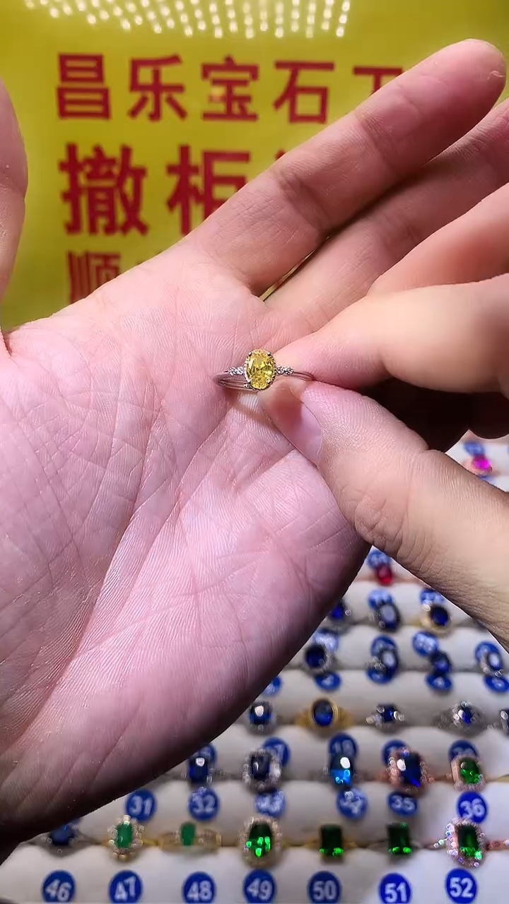 【闪购商品】烟晶戒指银S925镶嵌1111