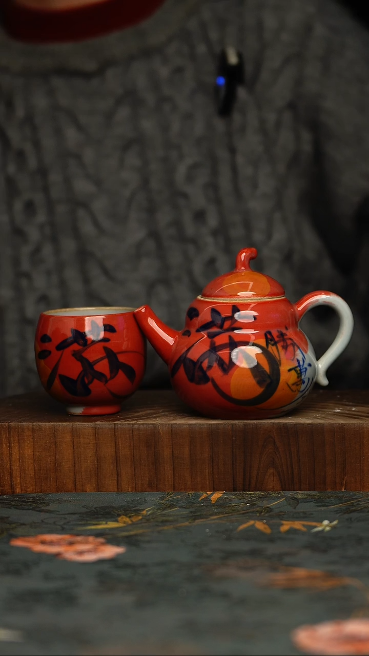 瓷片釉下彩手工手绘同款陶器