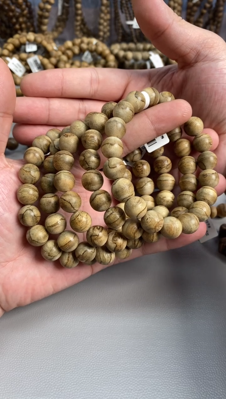 沉香手串 达拉干圆珠单圈虎皮纹1.1+多样性发其一