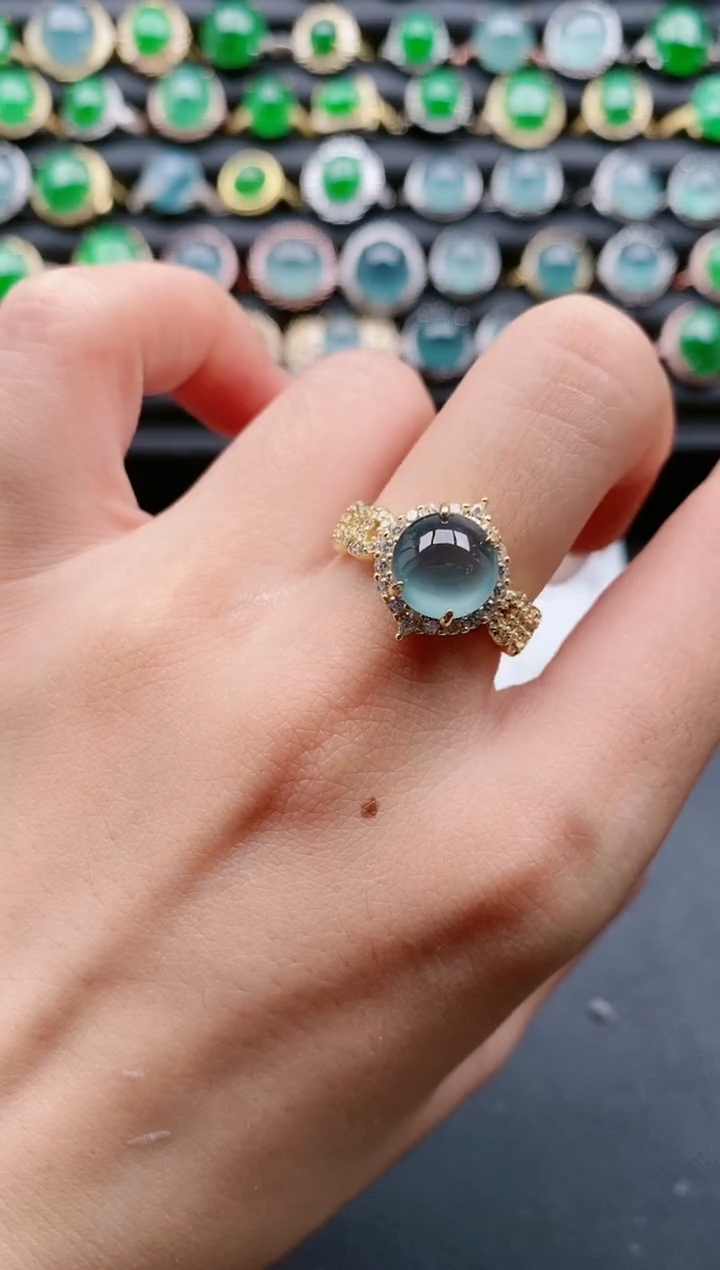 【闪购商品】翡翠戒指银S925镶嵌11111111