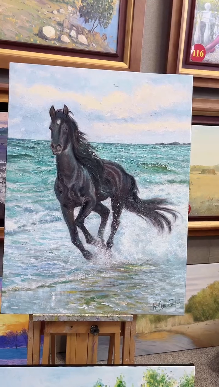 【闪购商品】俄罗斯油画（马）60*80内