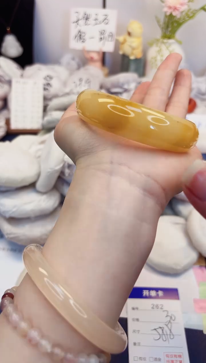 【闪购商品】石英质玉手镯未镶嵌262-财气镯-圈口58