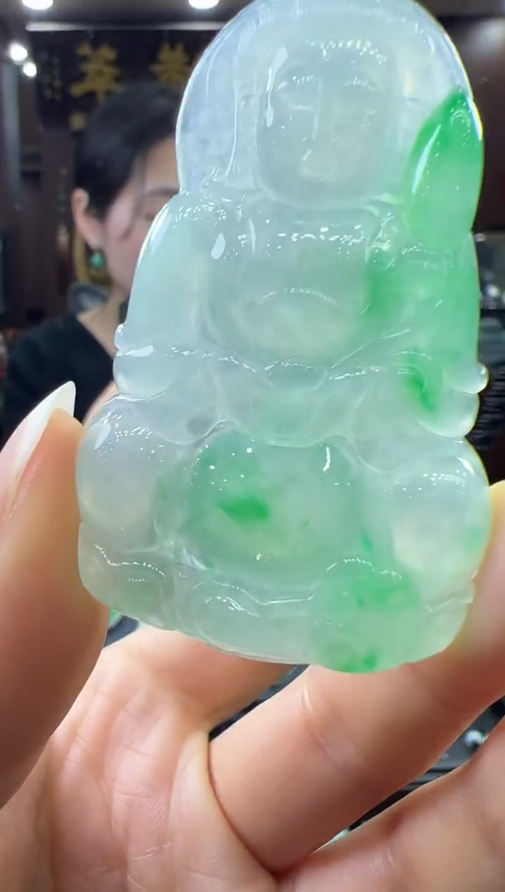 【闪购商品】翡翠挂件未镶嵌观音