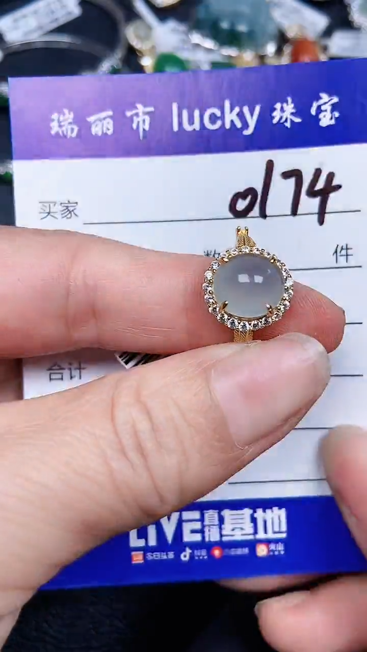 颈饰银S925镶嵌翡翠0174