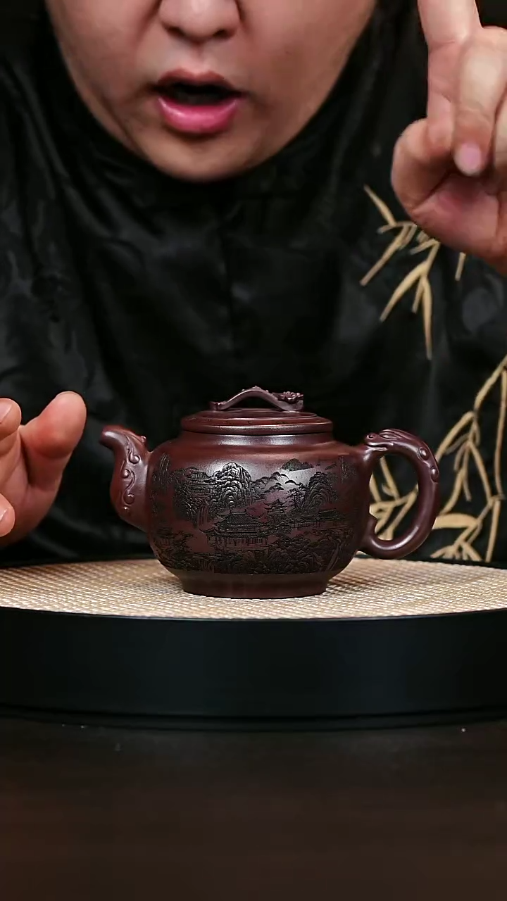 茶壶紫砂如意 石红