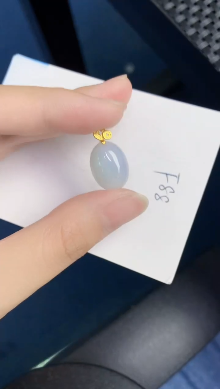 翡翠银S925镶嵌颈饰天然翡翠緬甸A貨