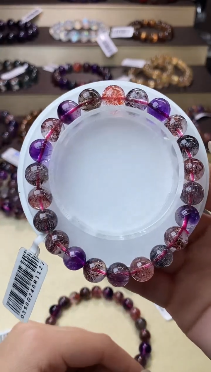 【闪购商品】水晶手链未镶嵌黑加仑超七9m+